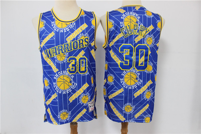 Men Golden State Warriors #30 Curry limited blue new Nike NBA Jerseys Print->golden state warriors->NBA Jersey